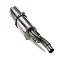 Exhaust compatible with Bmw F750GS 2018-2020, Trioval, Slip-on exhaust including removable db killer and link pipe 