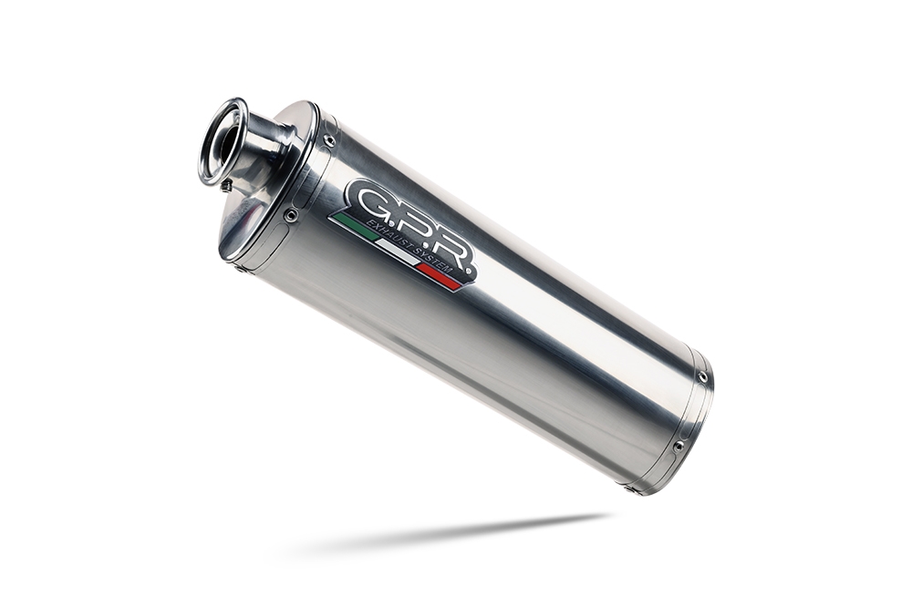 Exhaust compatible with Benelli Trk 502 X 2017-2020, Trioval, Slip-on exhaust including removable db killer and link pipe, EPA-compliant 