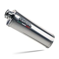 Exhaust compatible with Benelli Trk 502 X 2017-2020, Trioval, Slip-on exhaust including removable db killer and link pipe, EPA-compliant 