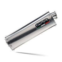 Exhaust compatible with Bmw F650GS 2000-2003, Trioval, Slip-on exhaust including removable db killer and link pipe 