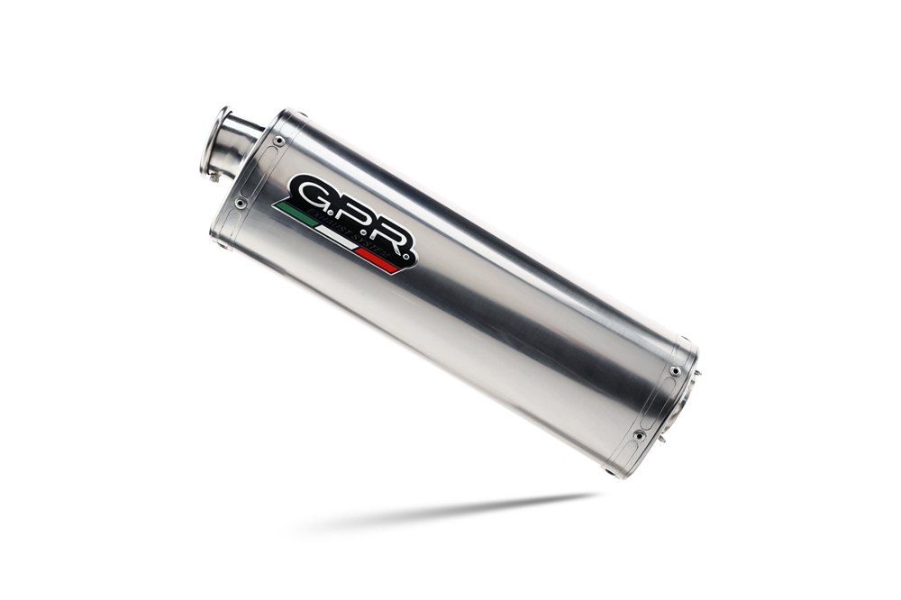 Exhaust compatible with Benelli Trk 502 X 2017-2020, Trioval, Slip-on exhaust including removable db killer and link pipe, EPA-compliant 