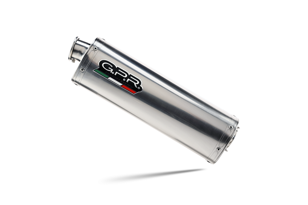 Exhaust compatible with Benelli Trk 502 2017-2020, Trioval, Slip-on exhaust including link pipe and removable db killer 
