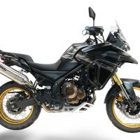 GPR exhaust compatible with Voge 625DSX 2024-2025, Furore-X Acciaio Inox, Slip-on exhaust including removable db killer and link pipe, not EPA-compliant 