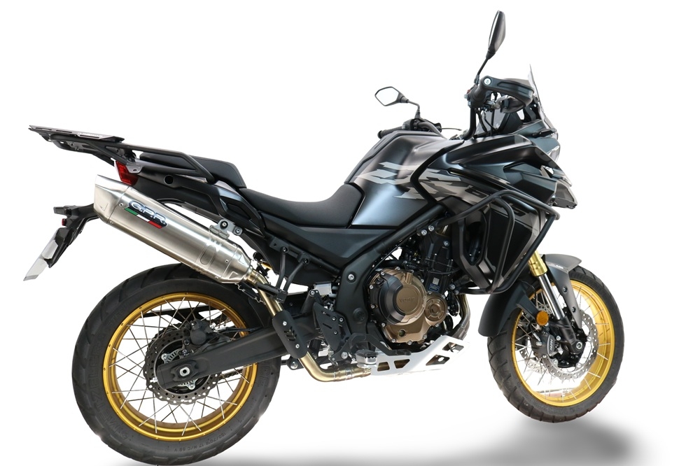 GPR exhaust compatible with Voge 625DSX 2024-2025, Furore-X Acciaio Inox, Slip-on exhaust including removable db killer and link pipe, not EPA-compliant 