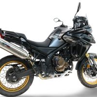 GPR exhaust compatible with Voge 625DSX 2024-2025, Furore-X Acciaio Inox, Slip-on exhaust including removable db killer and link pipe, not EPA-compliant 