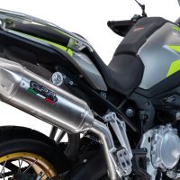 Exhaust compatible with Voge 900DSX 2024-2025, Furore-X Acciaio Inox, Slip-on exhaust including removable db killer and link pipe 