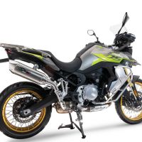 Exhaust compatible with Voge 900DSX 2024-2025, Furore-X Acciaio Inox, Slip-on exhaust including removable db killer and link pipe 