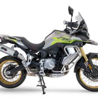 Exhaust compatible with Voge 900DSX 2024-2025, Furore-X Titanio, Slip-on exhaust including removable db killer and link pipe 