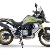 GPR escape compatible con  Voge 900DSX 2024-2025, Furore-X Titanio Nero, Escape legal, homologado, silenciador con db killer desmontable y tubo de conexión específico 