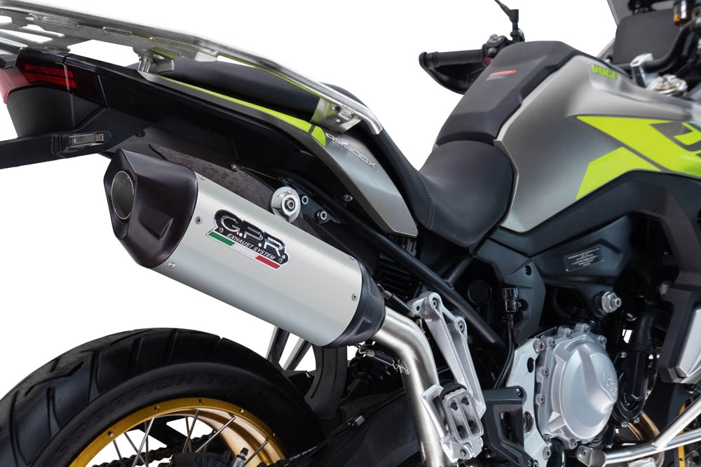 Exhaust compatible with Voge 900DSX 2024-2025, Furore-X Titanio, Slip-on exhaust including removable db killer and link pipe 