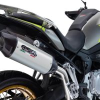 Exhaust compatible with Voge 900DSX 2024-2025, Furore-X Titanio, Slip-on exhaust including removable db killer and link pipe 