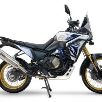 GPR exhaust compatible with Voge DS 800 Rally 2025-2026, Furore-X Acciaio Inox, Slip-on exhaust including removable db killer and link pipe 