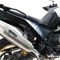 GPR exhaust compatible with Voge DS 800 Rally 2025-2026, Furore-X Acciaio Inox, Slip-on exhaust including removable db killer and link pipe 