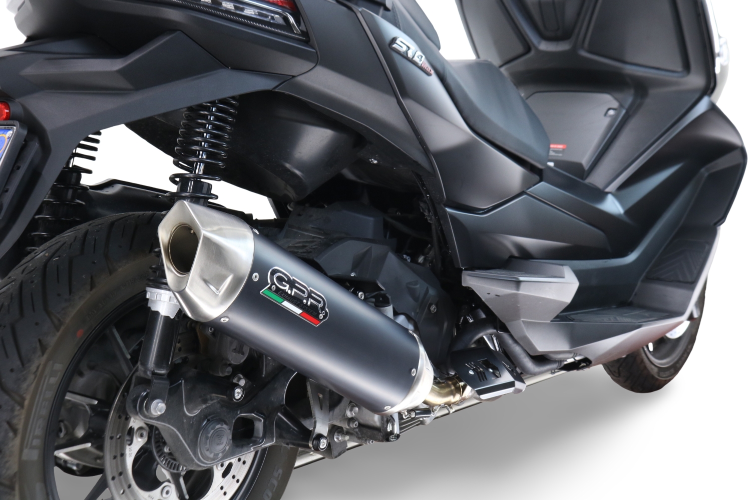 GPR exhaust compatible with  Bmw C400X / C400GT 2019-2020, Furore-X Scooter, Slip-on exhaust including link pipe and removable db killer 