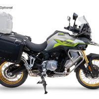 GPR TECH compatible with  Voge 900DSX 2024/2025 e5 GPR TECH Pair of side cases aluminum made with contoured right side, silver color with specific pannier black holder Capacity 38 LT. + 32 LT.