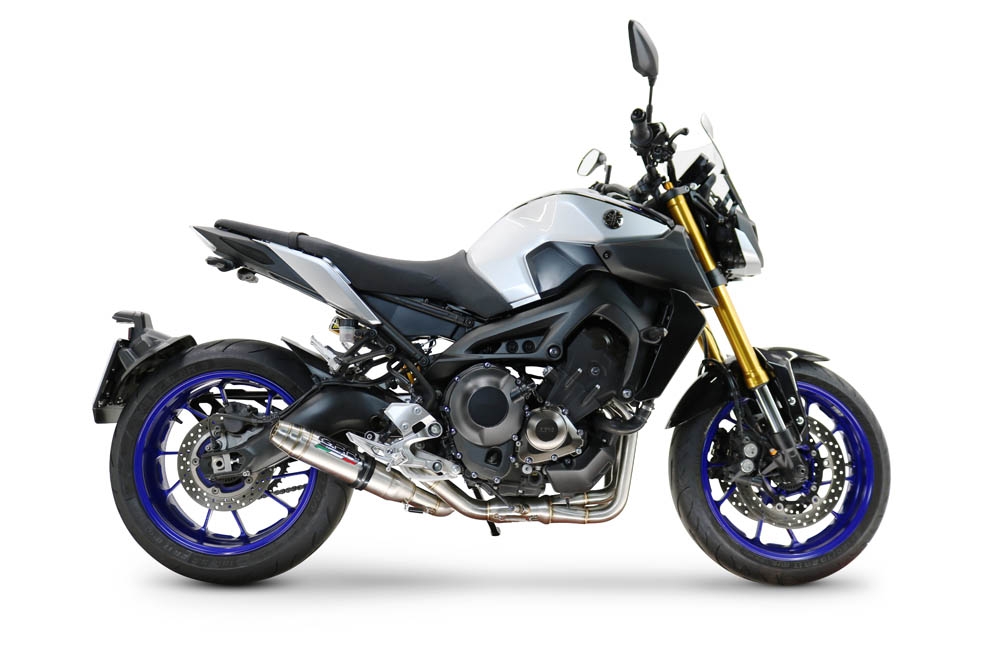 GPR exhaust compatible with  Yamaha FZ-09 2014-2016, Deeptone Inox, Full system exhaust, including removable db killer 