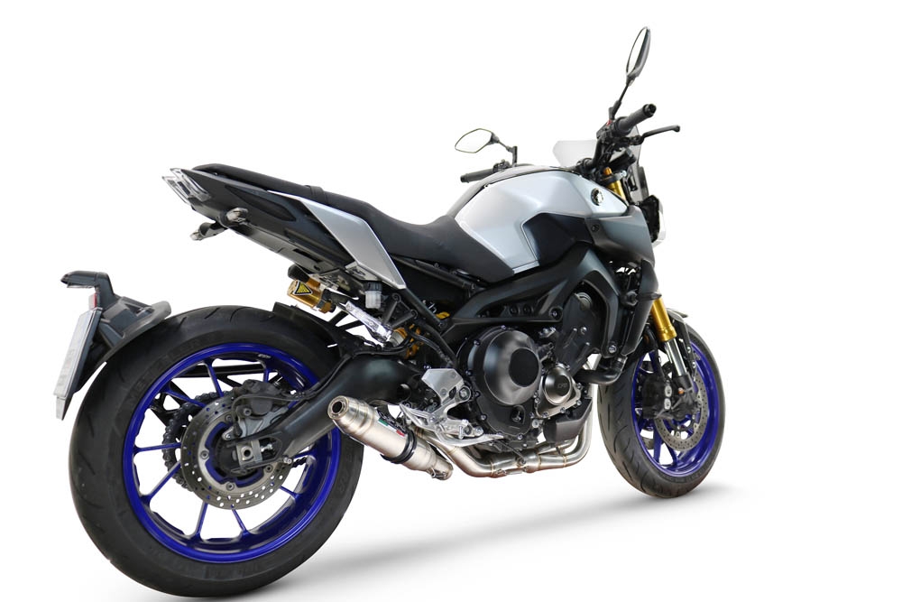 GPR exhaust compatible with  Yamaha FZ-09 2014-2016, Deeptone Inox, Full system exhaust, including removable db killer 