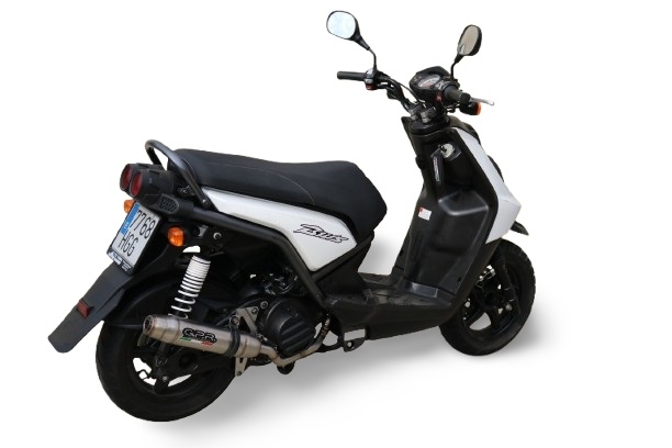 Exhaust compatible with Yamaha Zuma 125 2009-2015, Deeptone Inox, Full system exhaust, including removable db killer 