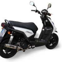 Exhaust compatible with Yamaha Zuma 125 2009-2015, Deeptone Inox, Full system exhaust, including removable db killer 