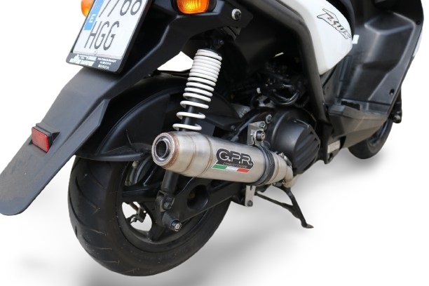 Exhaust compatible with Yamaha Zuma 125 2009-2015, Deeptone Inox, Full system exhaust, including removable db killer 
