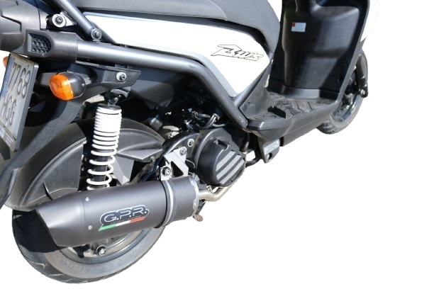 Exhaust compatible with Yamaha Zuma 125 2009-2015, Furore Nero, Full system exhaust, including removable db killer 