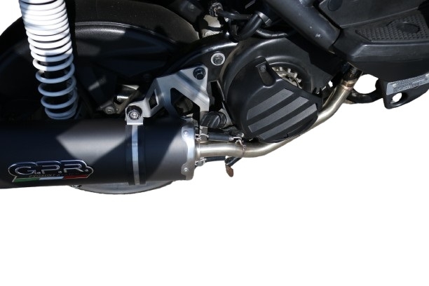 Exhaust compatible with Yamaha Zuma 125 2009-2015, Furore Nero, Full system exhaust, including removable db killer 