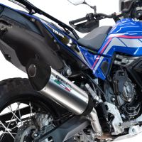 Exhaust compatible with Triumph Tiger 900 GT / Pro / Rally Pro 2024-2025, Furore-X Titanio, Slip-on exhaust including removable db killer and link pipe, not EPA-compliant 