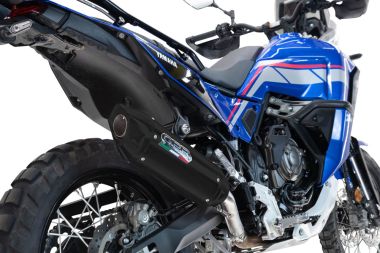 GPR escape compatible con  Triumph Tiger 900 GT / Pro / Rally Pro 2024-2025, Furore-X Titanio Nero, Escape legal, homologado, silenciador con db killer desmontable y tubo de conexión específico 