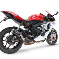GPR exhaust compatible with  Yamaha R1 2020-2025, M3 Black Titanium, Slip-on exhaust including removable db killer and link pipe, EPA-compliant 