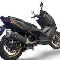GPR exhaust compatible with  Zontes 365K 2024-2026, Furore-X Scooter, Slip-on exhaust including removable db killer, link pipe and catalyst,  EPA-compliant 